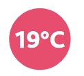 température réduiteà 19°