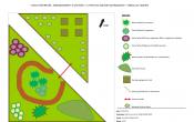 plan d'aménagement des espaces verts patio pont du Routoir